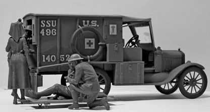 ICM Men's Icm 35694 Figures 1 35 WWI US Medical Personnel 4 Figs, Gray, 1.57x10.35x7.56 UK
