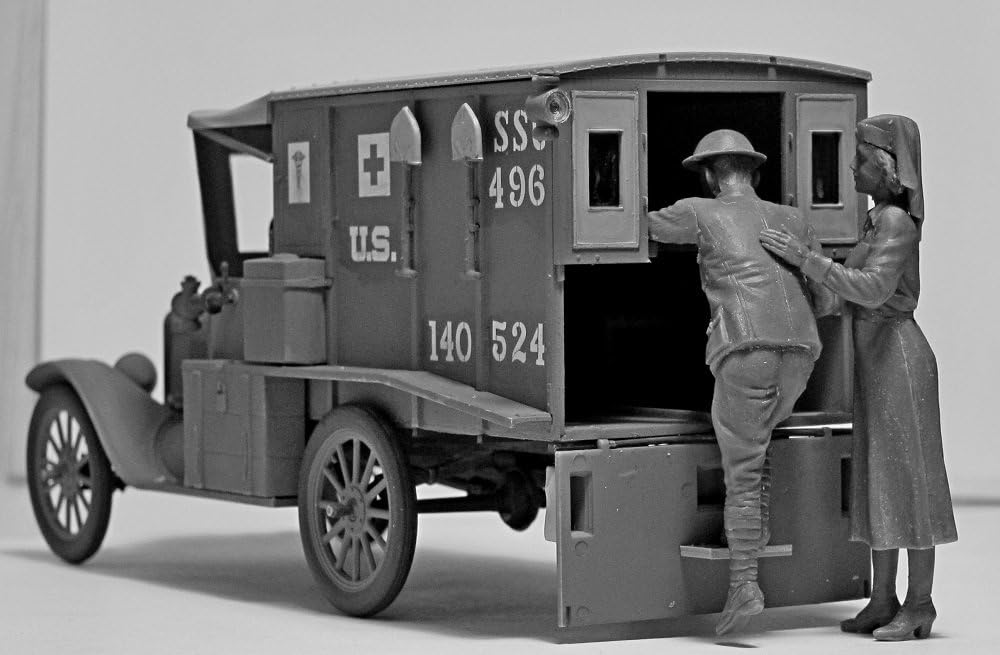 ICM Men's Icm 35694 Figures 1 35 WWI US Medical Personnel 4 Figs, Gray, 1.57x10.35x7.56 UK