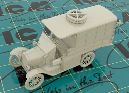 ICM 35665 Modellbausatz Coche 1:35-Modelo T 1917 Ambulance, WWI AAFS Car, Color temprano (ICM35665