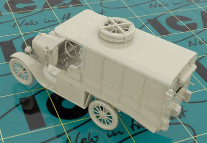ICM 35665 Modellbausatz Coche 1:35-Modelo T 1917 Ambulance, WWI AAFS Car, Color temprano (ICM35665