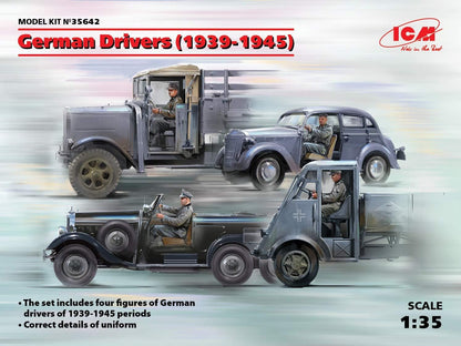 ICM 35642 German Drivers (1939-1945) (4 Figuras, Gris