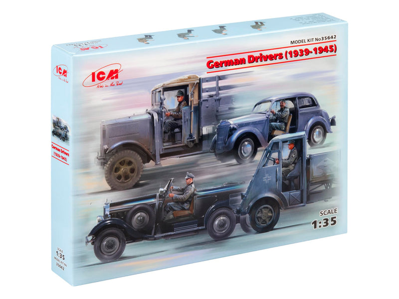 ICM 35642 German Drivers (1939-1945) (4 Figuras, Gris