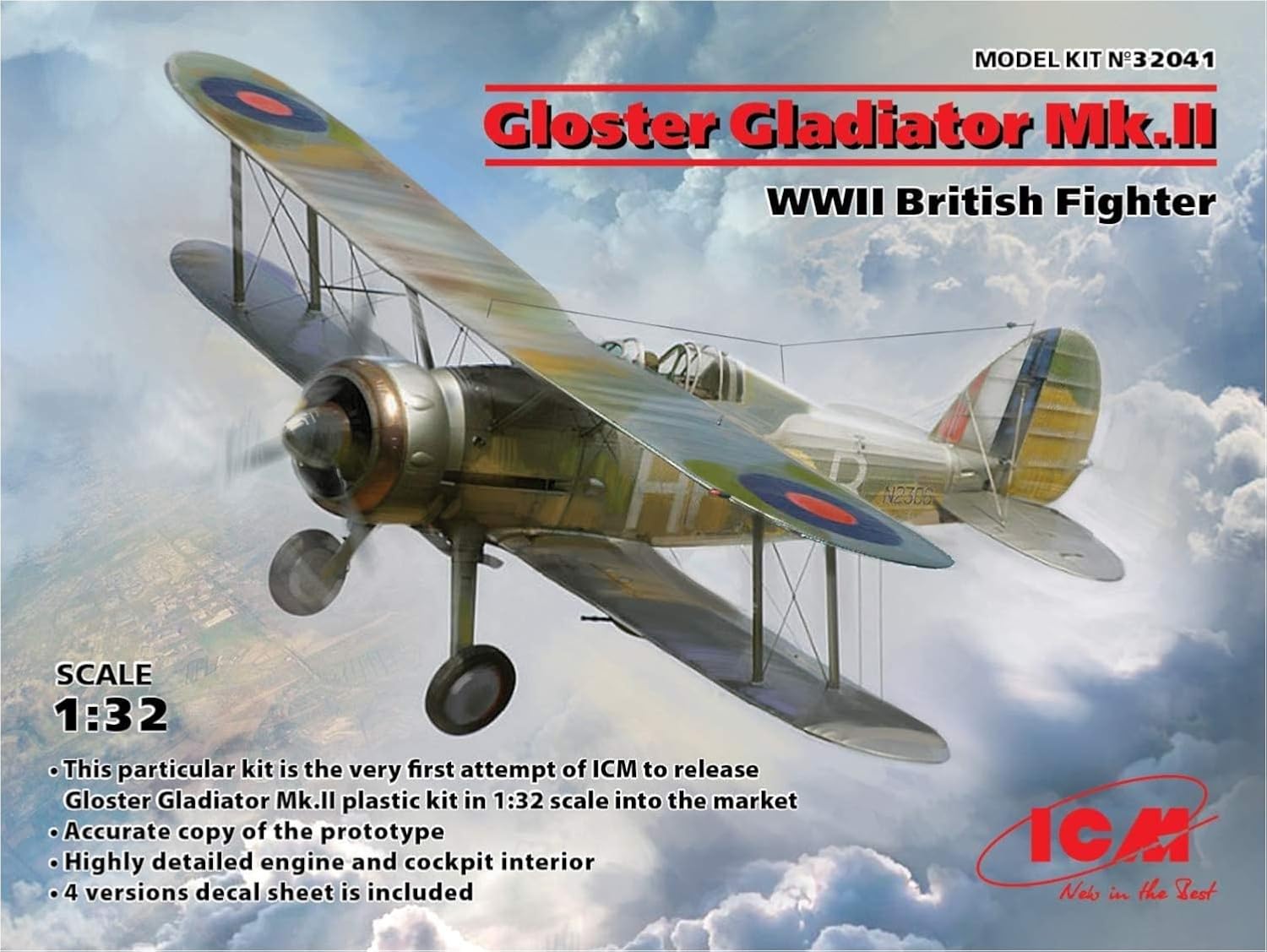 ICM 1:32 - Gloster Gladiator Mk.II, WWII British Fighter