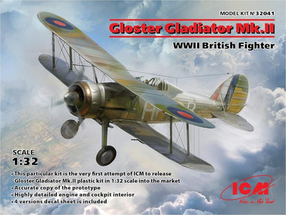 ICM 1:32 - Gloster Gladiator Mk.II, WWII British Fighter