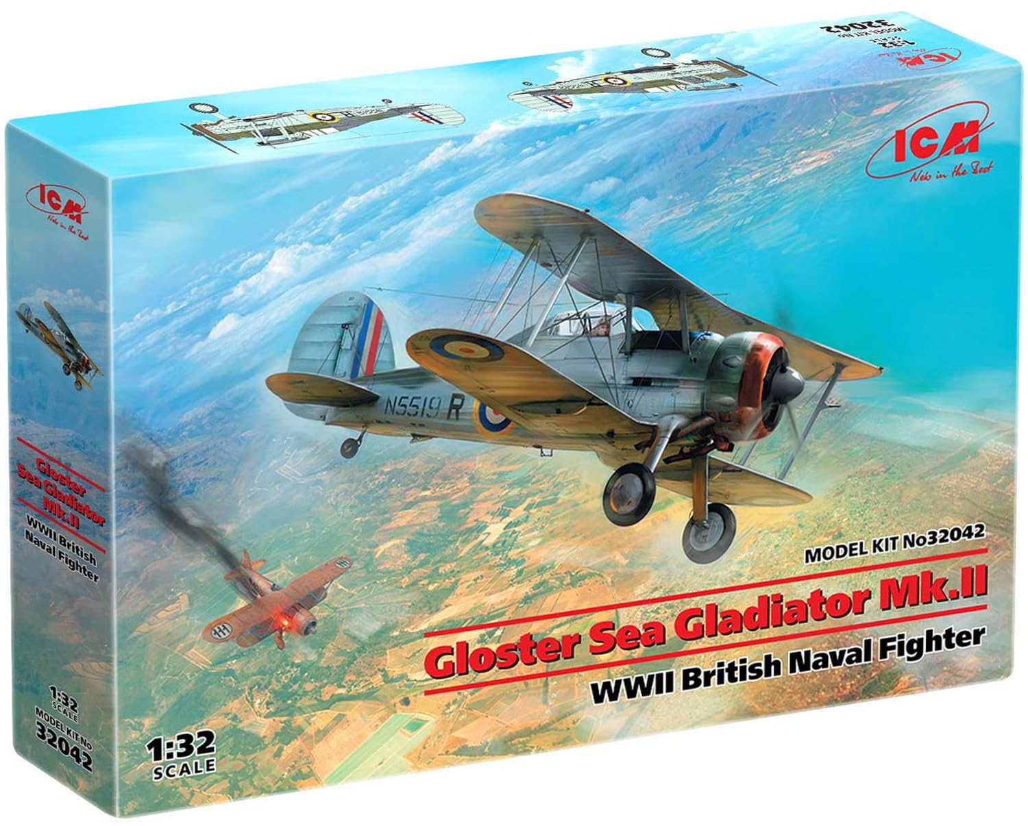 ICM- Gladiador 1:32 - Gloster Sea Gladiator MK.II (ICM32042