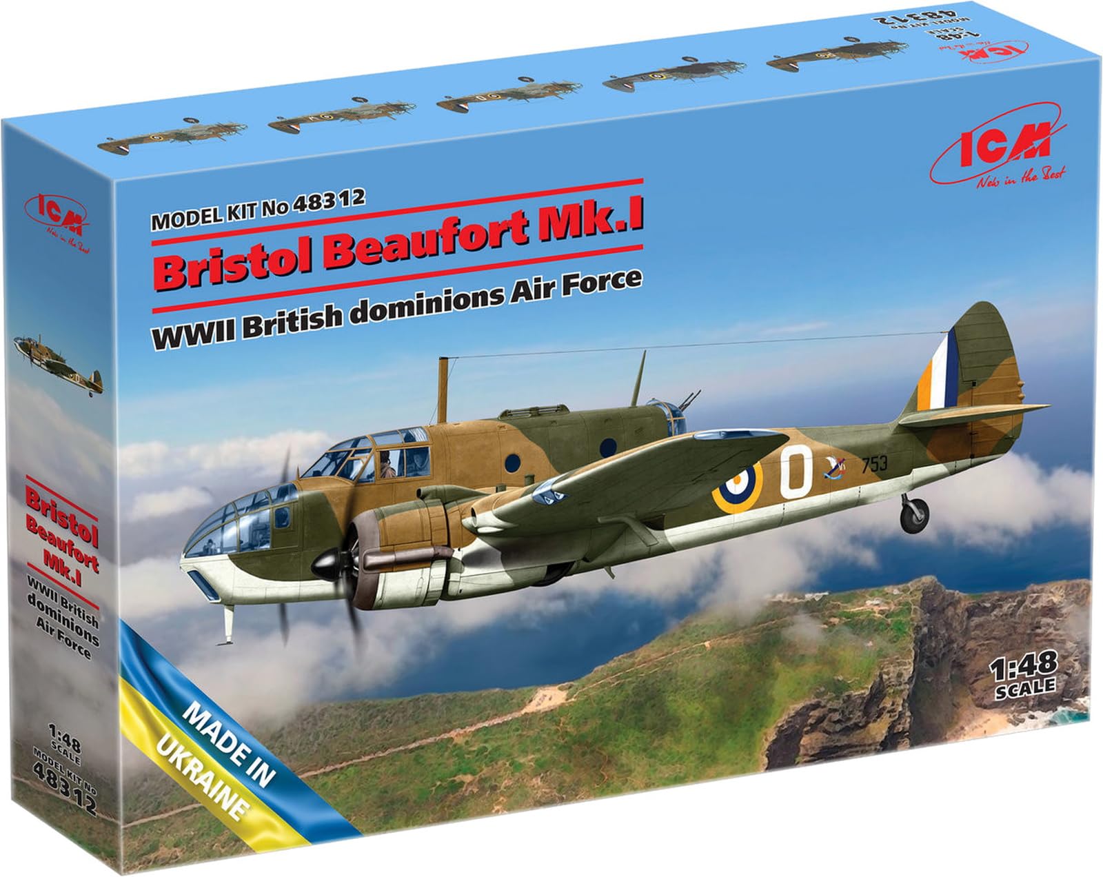 ICM 1:48 - Bristol Beaufort Mk.IA British Dominions AF