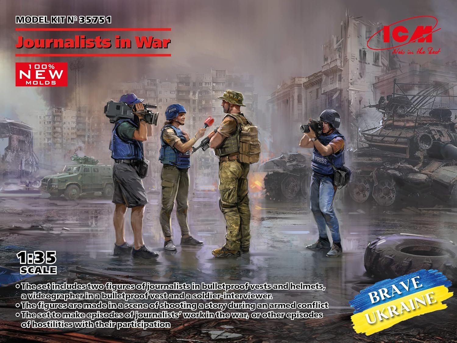 ICM 1:35 - Journalists in War (4 Figures
