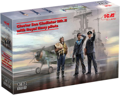 ICM 1:32 Gloster Sea Gladiator MK.II w/Royal Navy Pilot