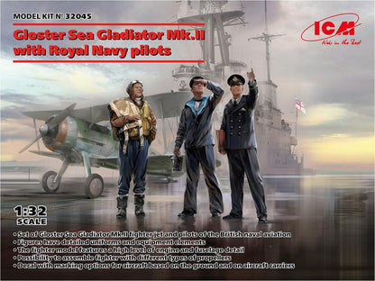 ICM 1:32 Gloster Sea Gladiator MK.II w/Royal Navy Pilot