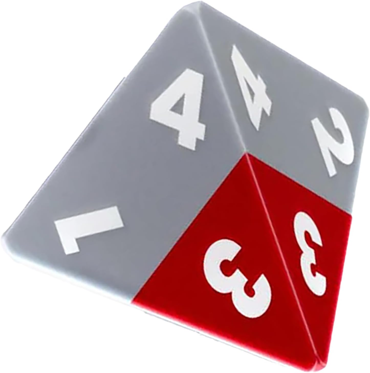 Modiphius Entertainment: Triangle Agency Dice Set (6d4) - 6 Piece, Red & Grey Resin Pyramid Die, Expansion RPG Accessory Pack, Roleplaying Game