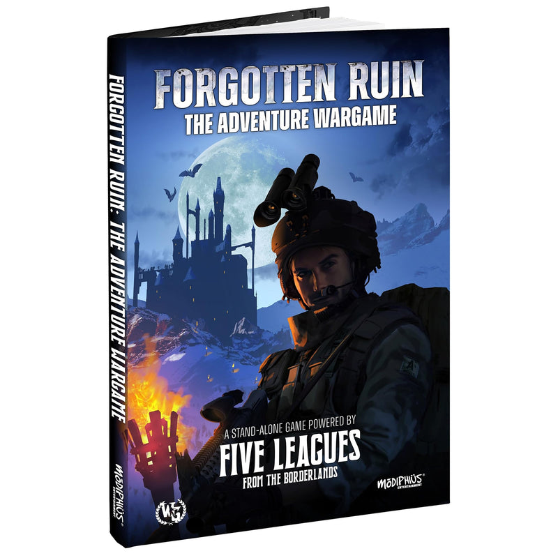 Modiphius Entertainment: Forgotten Ruin - The Adventure Wargame - Hardcover RPG Book, A Stand-Alone Powered by Five Leagues from The Borderlands