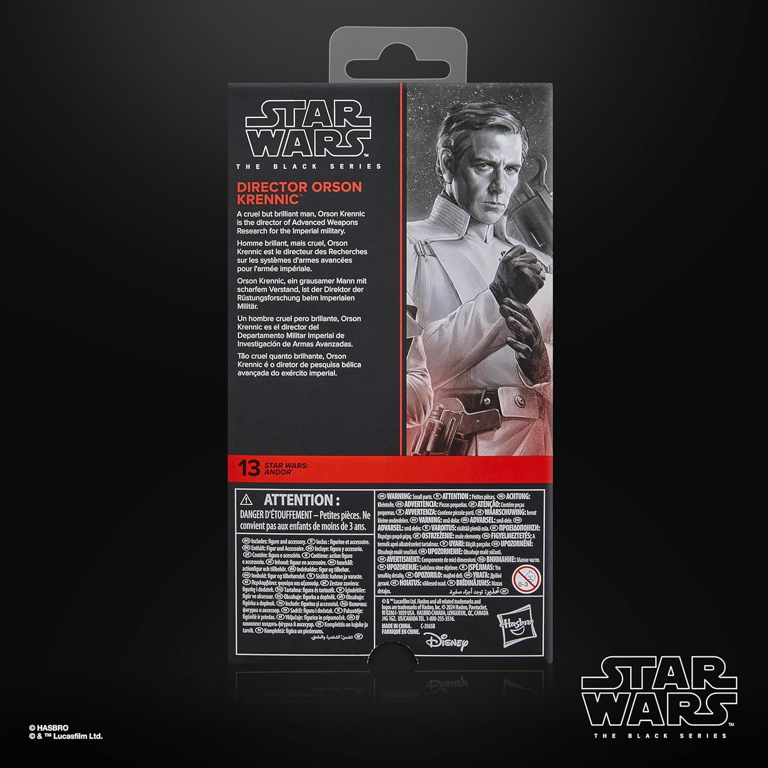 Star Wars The Black Series Director Orson Krennic, Andor Collectible 6 Inch Action Figure