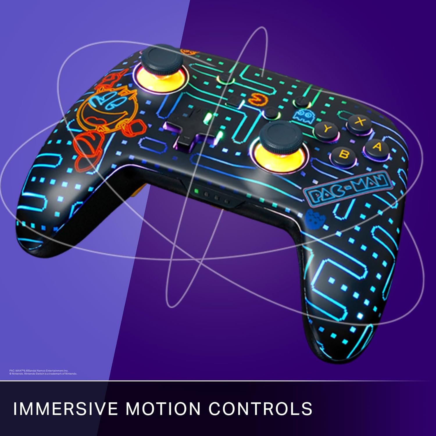 Powera - Enhanced Wireless Controller - Pac-Man Neon Arcade (Lumectra)/ Nintendo Switch