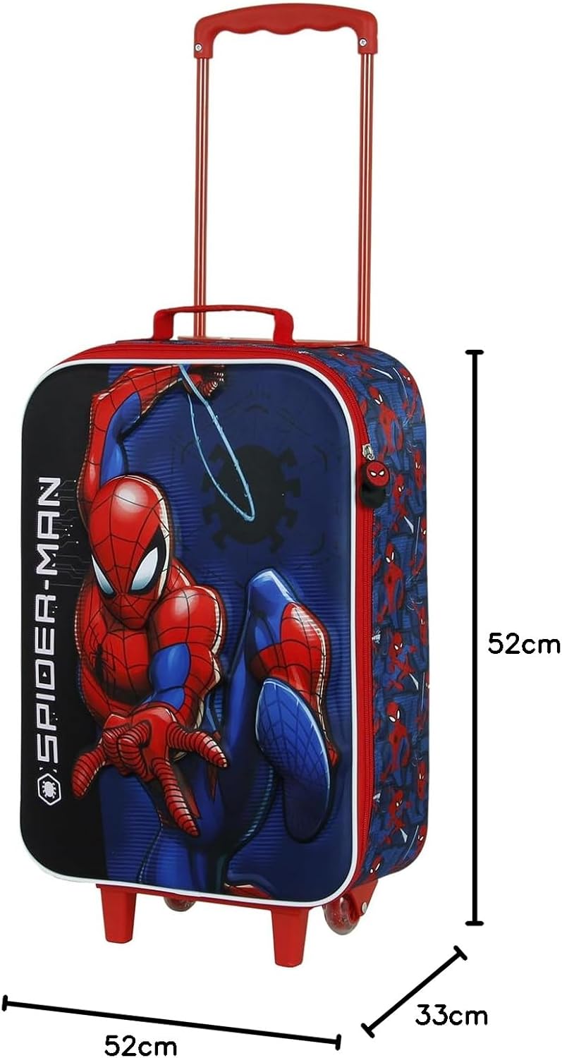 Marvel: Karactermania - Spiderman - Valigia Trolley Soft 3D Speed