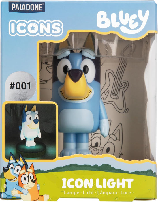 Paladone Bluey Icon Light, Officially Licensed Mini LED Lamp, Kids TV Character Merchandise for Bedrooms & Homes, Battery Powered Collectible, Blue