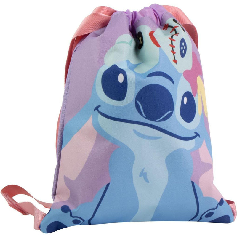 CERDÁ LIFE'S LITTLE MOMENTS Unisex Kids Saquito Escolar Stitch - Mochila Tipo Saco Infantil Con Cierre Cordón, Diseño de Y Espacio para Ropa, Merienda School Bag, Stitch., 27.0x33.0x1.0 cm