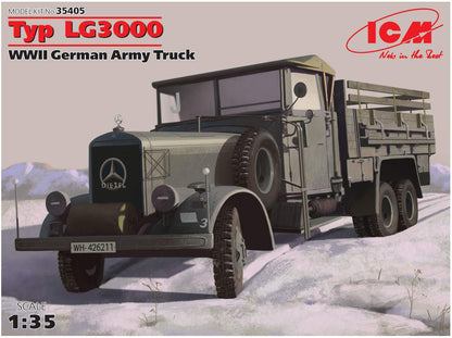 ICM- Nan 1:35 - Tipo LG3000, camión del ejército alemán de la Segunda Guerra Mundial, Color 100% (ICM35405
