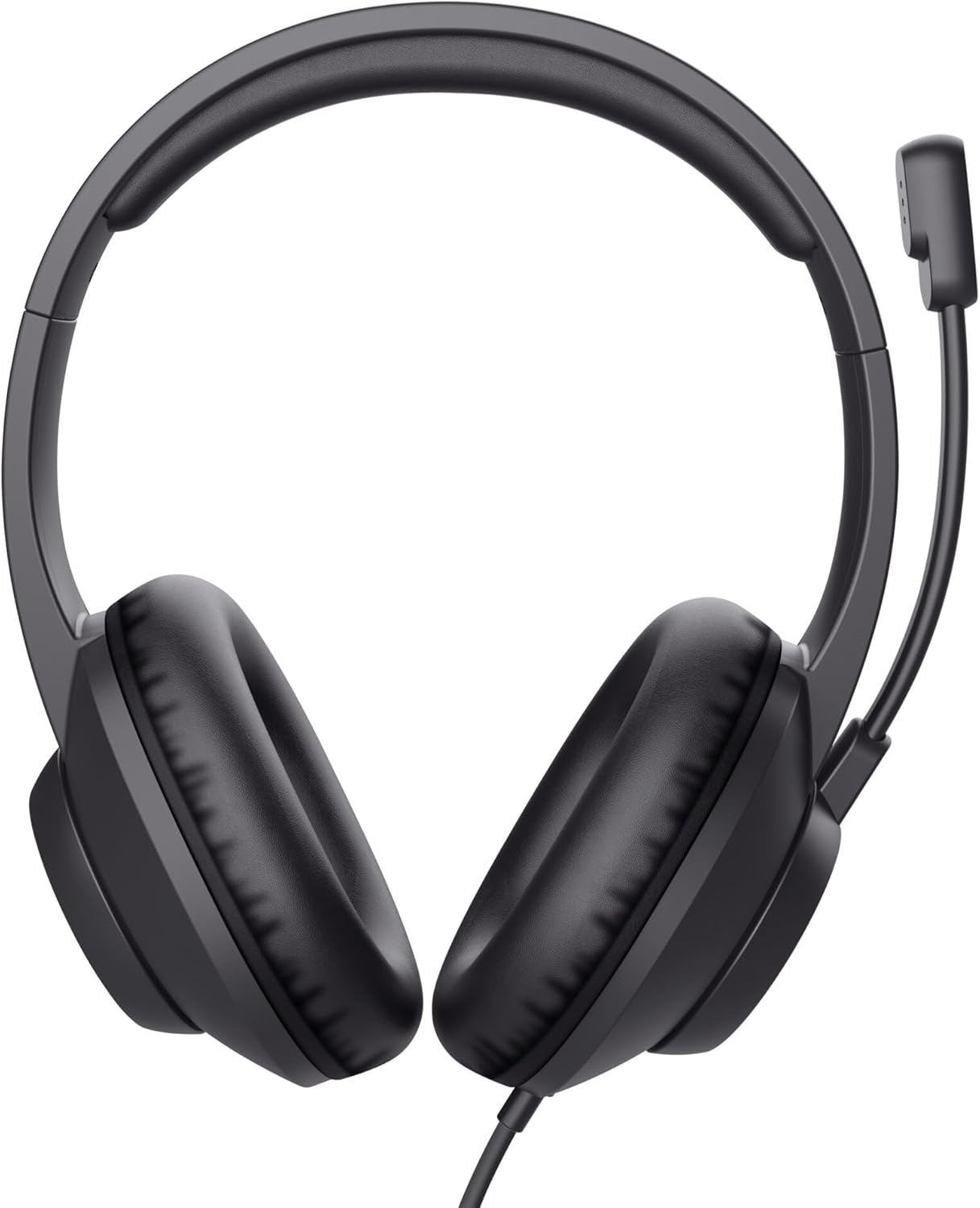 Trust Ayda Max Over Ear PC Headset with Mic 3.5mm, 1.8m Cable, Adjustable Headband, 85% Recycled Plastics, Wired Headphones with Microphone Computer Laptop Desktop Mac Home Office Zoom Teams, Black