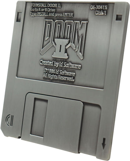 FaNaTtik Doom II Limited Edition Floppy Disk Metaal Decoratieve replica - Antiek Silver Edition