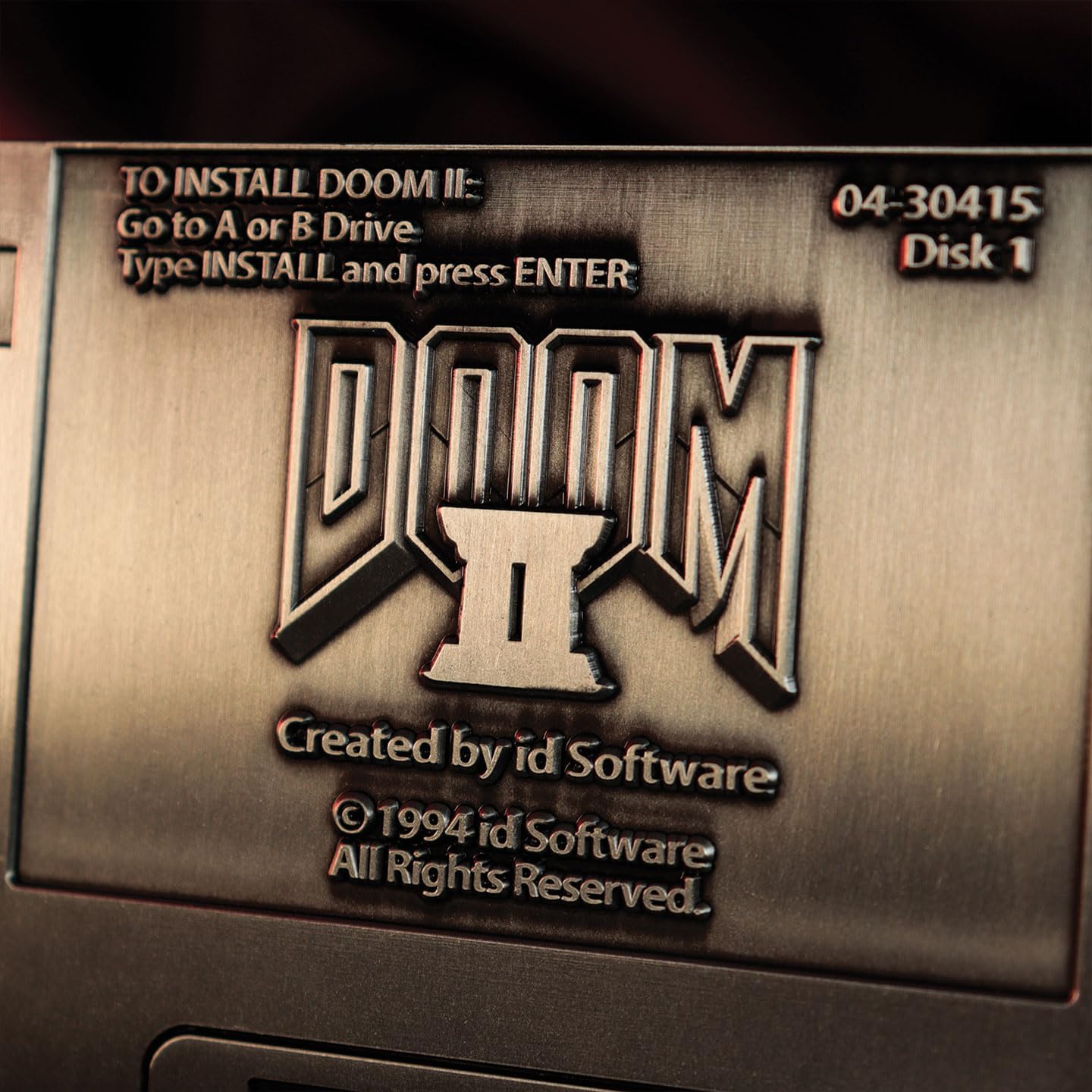 FaNaTtik Doom II Limited Edition Floppy Disk Metaal Decoratieve replica - Antiek Silver Edition