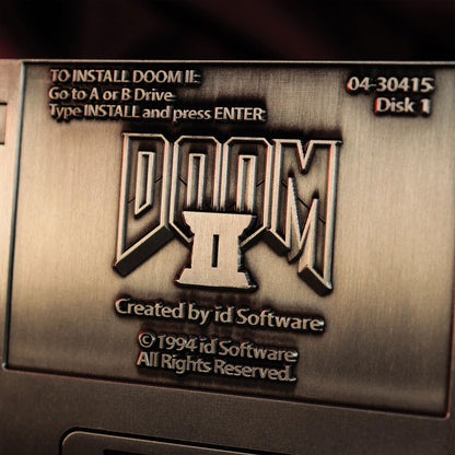 FaNaTtik Doom II Limited Edition Floppy Disk Metaal Decoratieve replica - Antiek Silver Edition