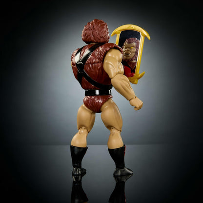 Masters of the Universe Origins Action Figure Cartoon Collection Grizzlor, 5.5-inch 1980s MOTU TV Hairy Villain, Detailed Design & Mirror Accessory, JBM90