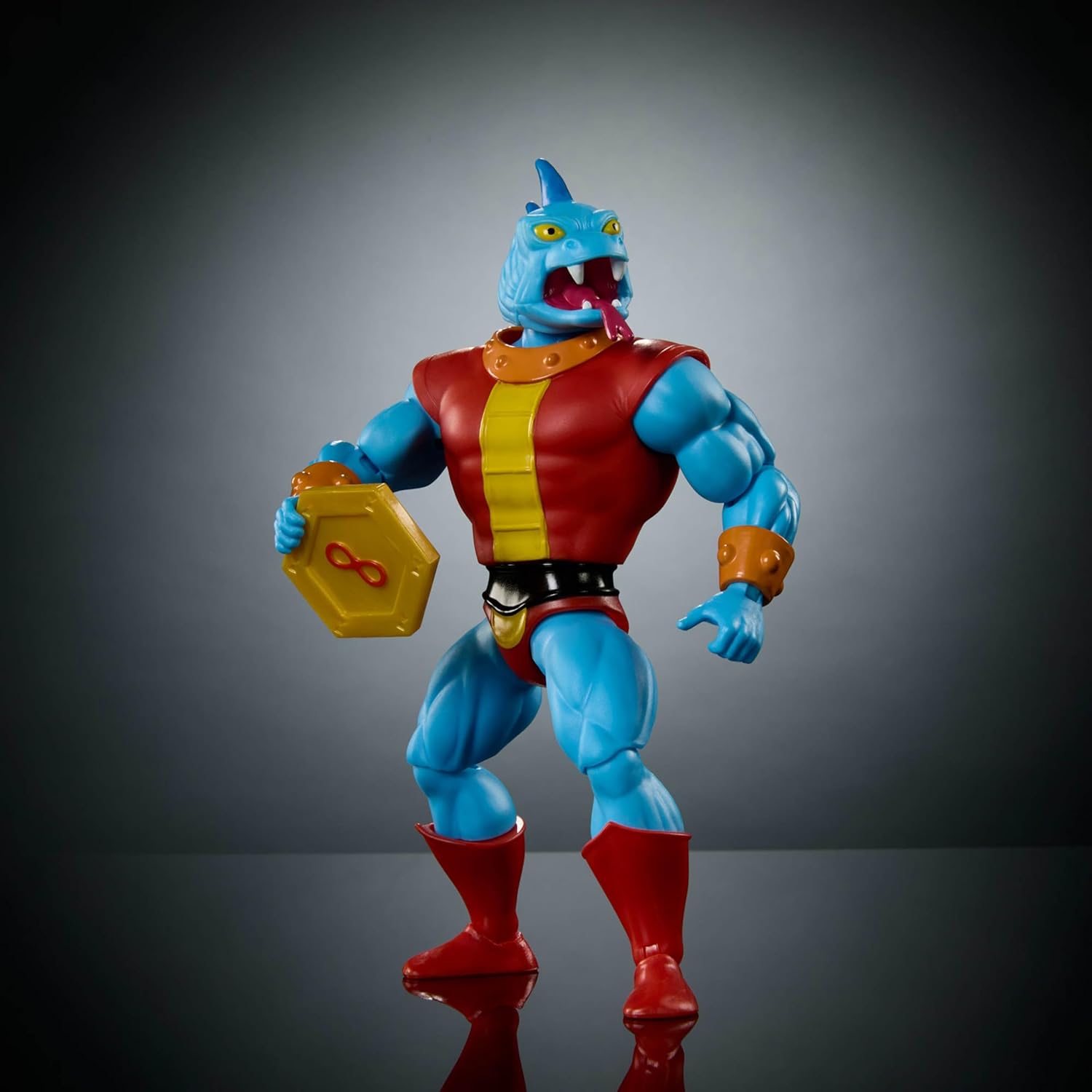 Masters of the Universe Origins Action Figure Cartoon Collection Fang Man, 5.5-inch 1980s MOTU TV Fanged Villain, Detailed Design & Accessory, JBM91