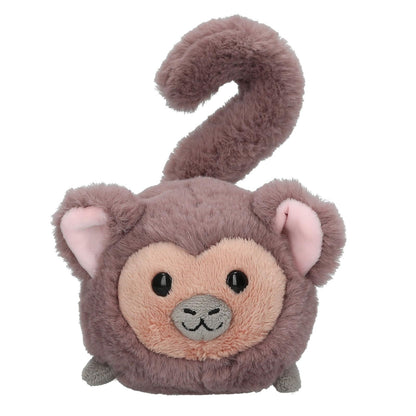 Depesche 13602 TOPModel Juicy - knuffeldier aapje in bruin, met rond lichaam, ca. 12 cm groot pluche dier met lange staart