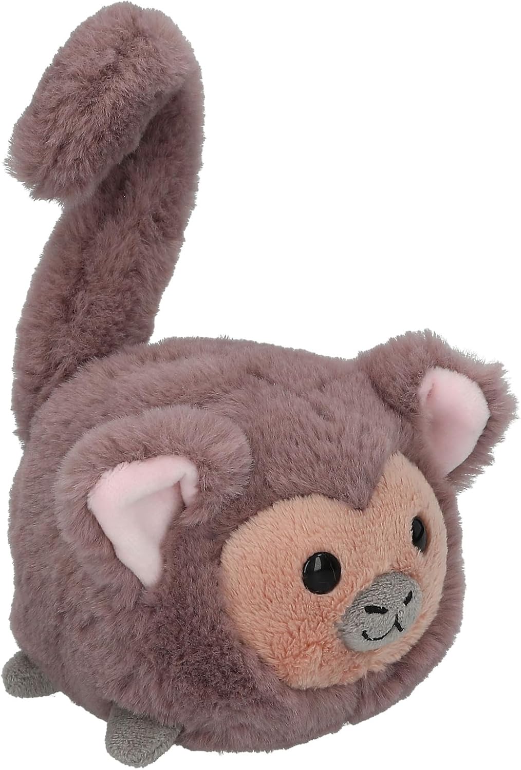 Depesche 13602 TOPModel Juicy - knuffeldier aapje in bruin, met rond lichaam, ca. 12 cm groot pluche dier met lange staart