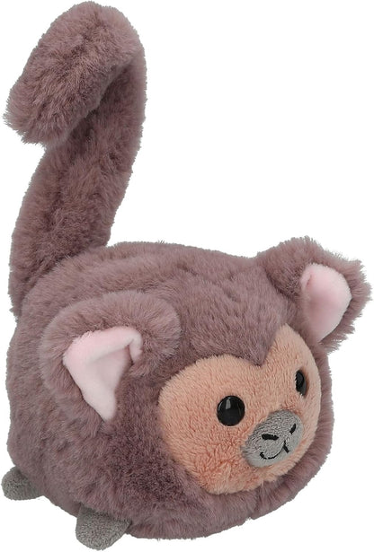 Depesche 13602 TOPModel Juicy - knuffeldier aapje in bruin, met rond lichaam, ca. 12 cm groot pluche dier met lange staart