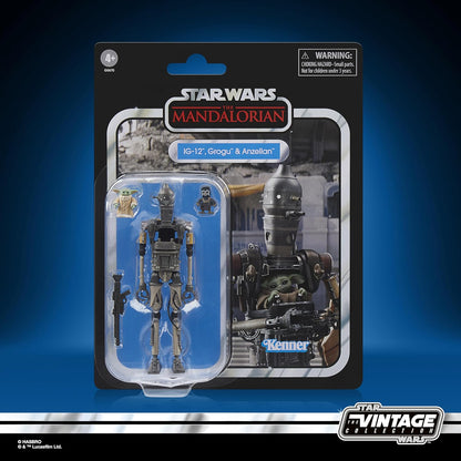 Star Wars The Vintage Collection IG-12, Grogu & Anzellan, Deluxe The Mandalorian Action-Figurenset (Skala 9,5 cm