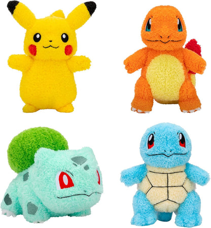 Pokemon Pokémon 20 cm pluche PKW4413-12 Kies Cuddly Edition - Squirtle, Pikachu, Charmander, Bulbasaur - officieel verstopt speelgoed voor kinderen 2+