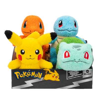 Pokemon Pokémon 20 cm pluche PKW4413-12 Kies Cuddly Edition - Squirtle, Pikachu, Charmander, Bulbasaur - officieel verstopt speelgoed voor kinderen 2+