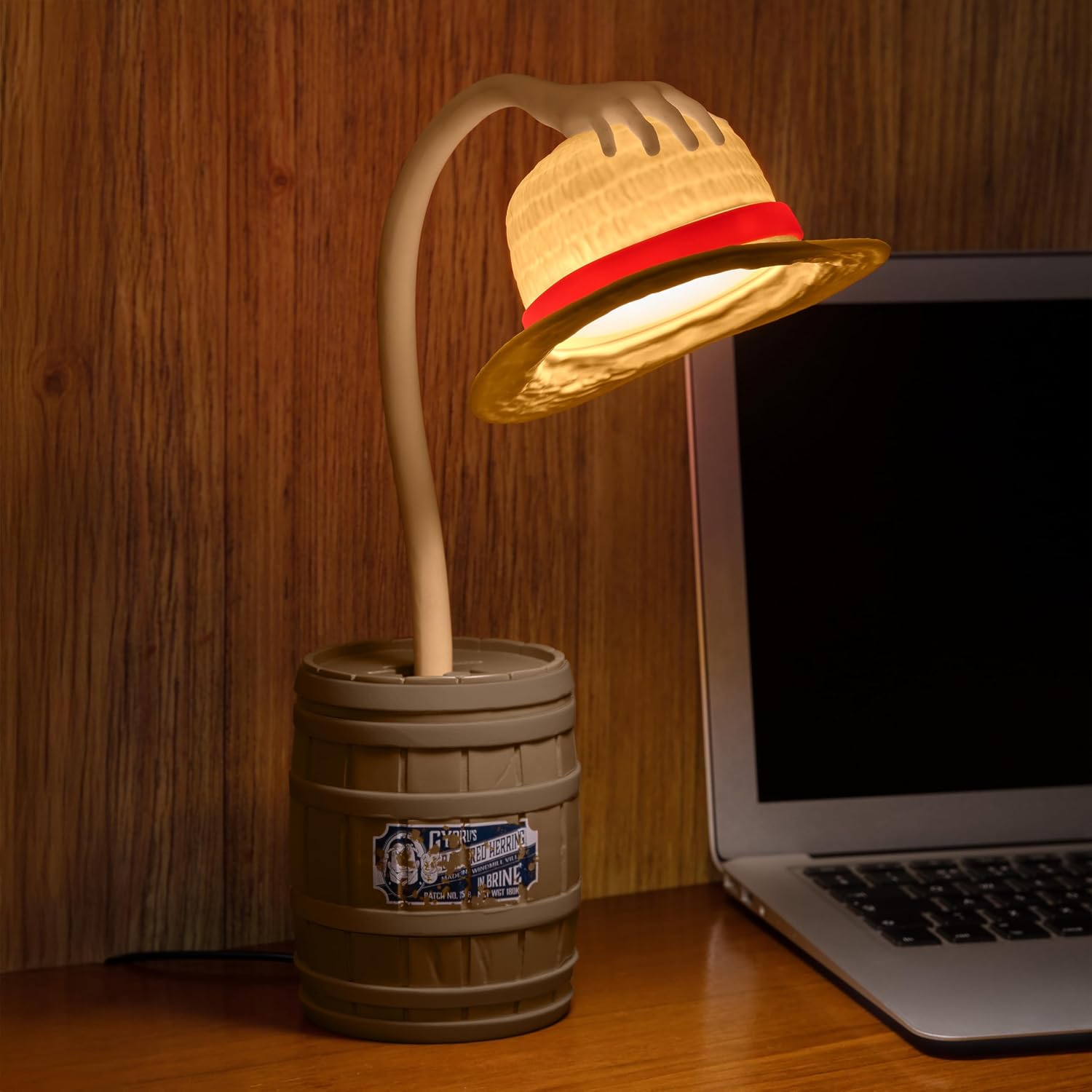 Paladone One Piece Straw Hat Posable Desk Light, Officially Licensed Anime Bendable Lamp for Pop Culture Fans, Bedroom, Home, Office