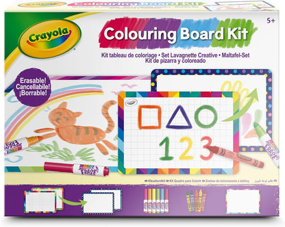 CRAYOLA - Kit Ardoises Blanches Créatives, pour Colorier et Écrire avec des Feutres Lavables et des Crayons lavables, Activité Créative pour Enfants, à partir de 5 ans, 04-2947