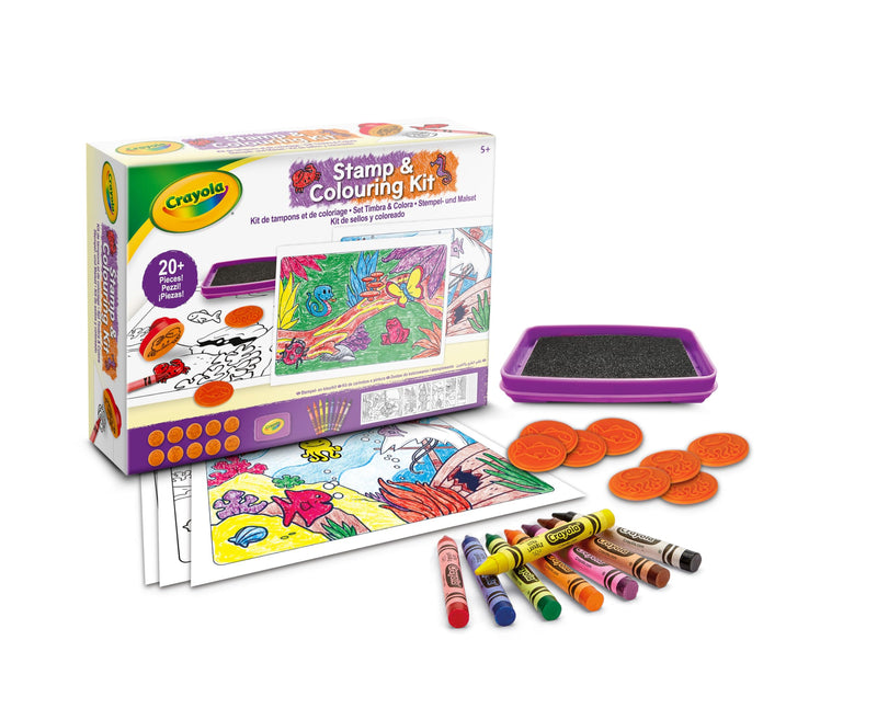 CRAYOLA - Kit de Tampons et de Coloriage, Activité Créative sur le Thème des Animaux pour les Enfants, pour les 5 ans et plus, 04-2951