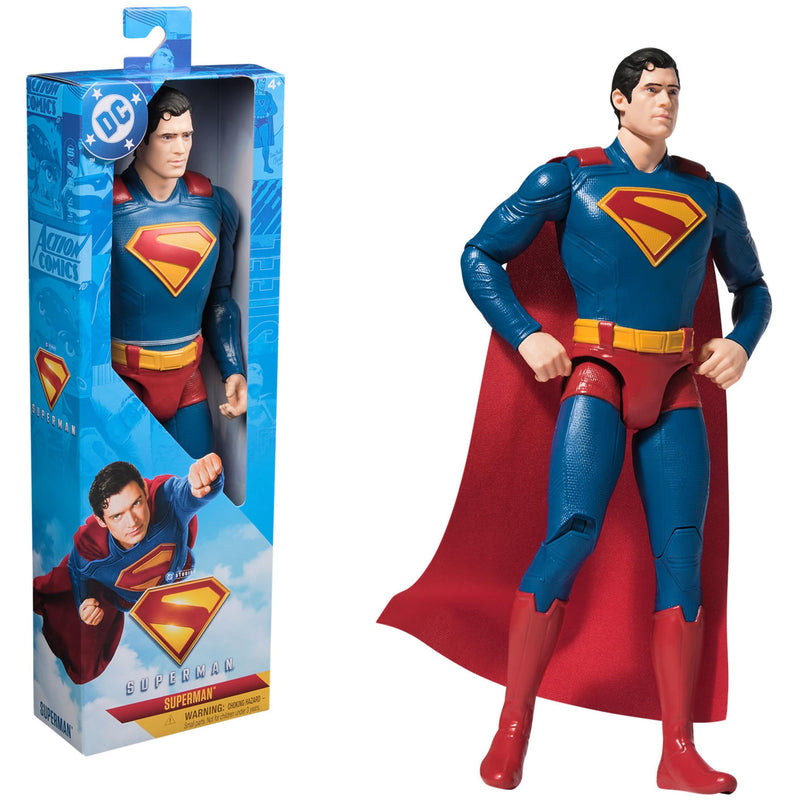 DC Comics - Figurine Superman 30 Cm - Figurine Articulée Issue du Film - Super Héros Et Super Vilain - Jouet À Collectionner - Cadeau Enfant - Jouet Enfant 4 Ans Et +
