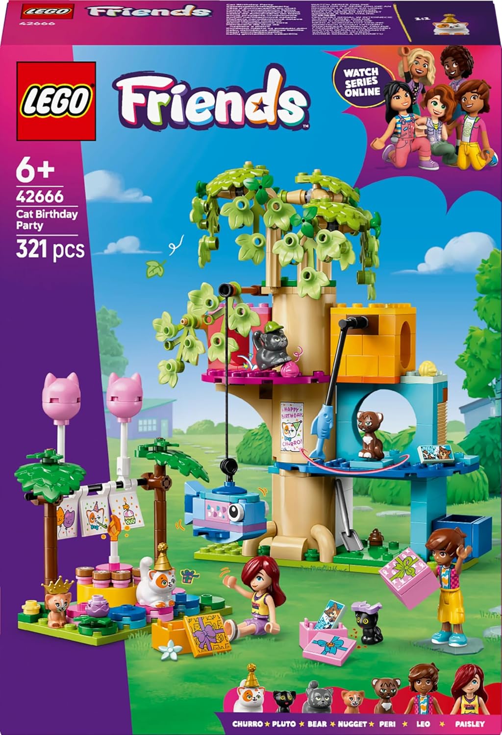 Lego: 42666 - Lego Friends - Festa Di Compleanno Felina E Casa Sull`Albero