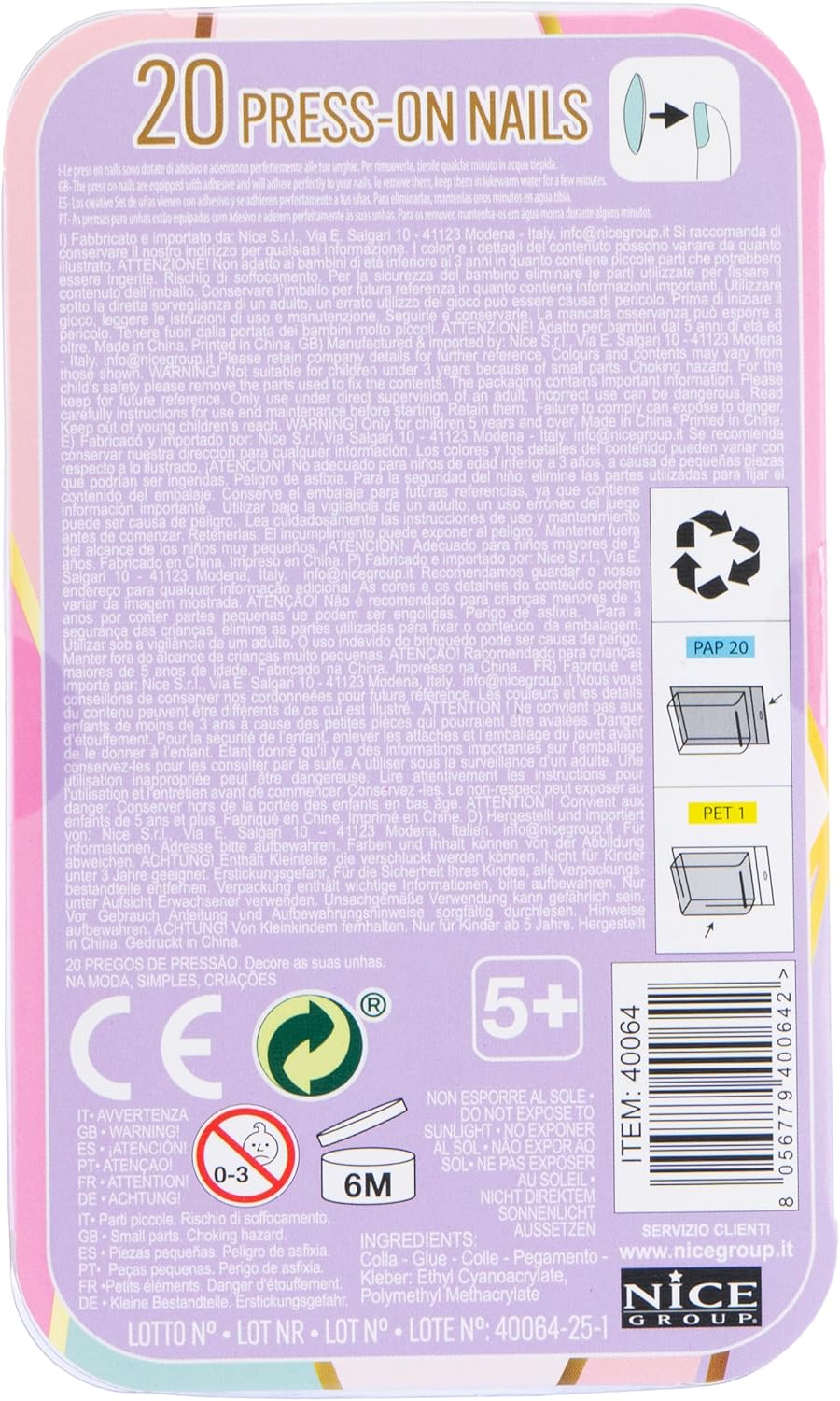 Nice: Pink It Press On Nails