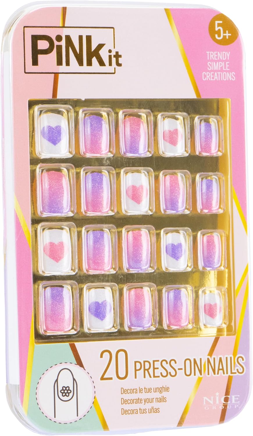 Nice: Pink It Press On Nails