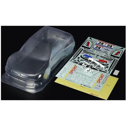 TAMIYA 51753 Body Set Peugeot 306 Maxi RS257 mm Accessories for Remote Controlled Car, Replacement Body, RC Model Making, Multi-Coloured