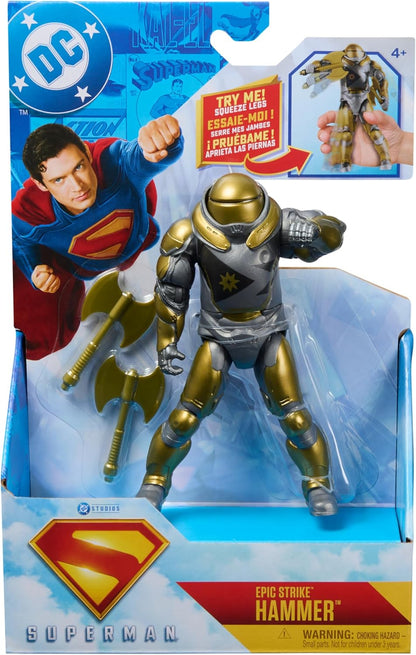DC Comics, SUPERMAN, Green Lantern, Epic Strike Action Figure, 15-cm Tall, Authentic Movie Styling, Includes 2 Accessories, Kids’ Toys for Boys and Girls Aged 4 and Up