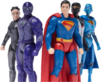 DC Comics, SUPERMAN Heroes Vs. Villains 5-Pack, 7-cm Action Figure, Stylised Superhero Figures with Dynamic Poses and Battle Ready Armour, Kids’ Toys for Ages 4+