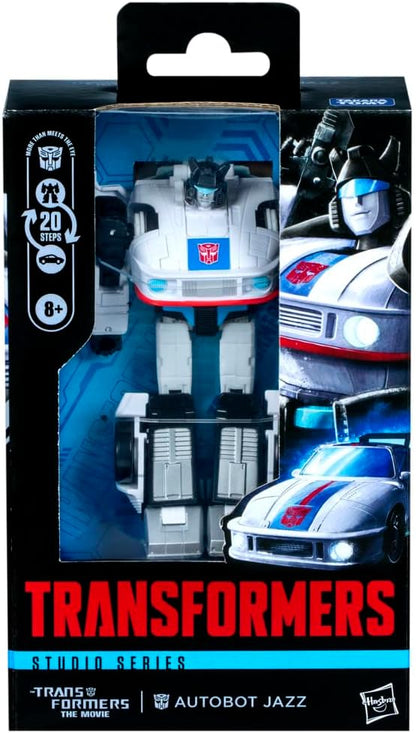 Transformers Toys Studio Series Deluxe Class Transformers: The Movie Autobot Jazz, action figure di conversione da 11,4 cm, giocattoli robot, 8+