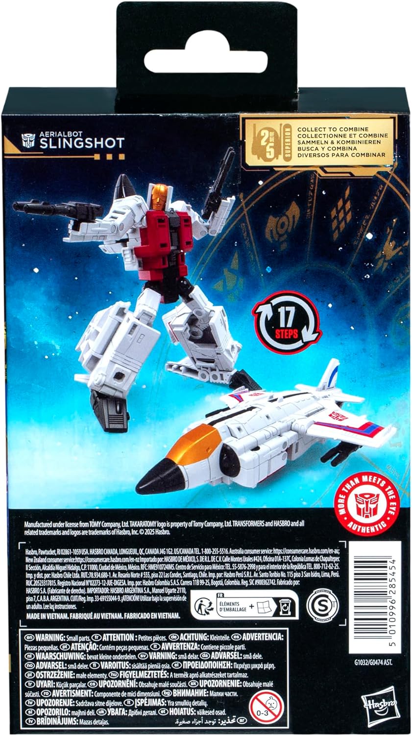 Transformers Age of The Primes Deluxe Class Aerialbot Slingshot, 5.5-inch Converting Action Figure, Robot Toys for Ages 8+