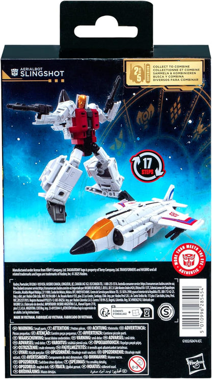 Transformers Age of The Primes Deluxe Class Aerialbot Slingshot, 5.5-inch Converting Action Figure, Robot Toys for Ages 8+