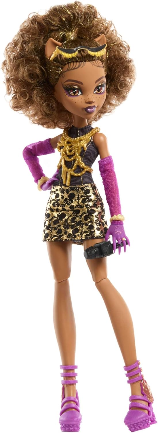 Monster High Skulltimate Secrets Doll and Accessories Set, Hauntlywood Mysteries Clawdeen Wolf with Reveal Closet & 19+ Glam Surprises like Doll Clothes, JBG80