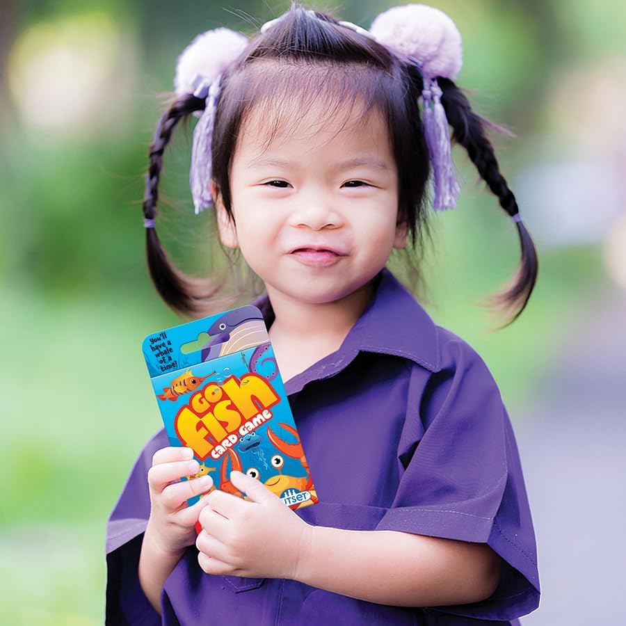 Outset Media Go Fish Card Game - The Classic Card Game Featured on 36 Over-Sized Cards for 2 to 4 Players Ages 4 and up