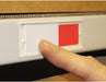 Beaverswood Self Adhesive Stock Identity Slider - 2 Colored Availability Slider, Adhesive Fixing, Green and Red Color To show Availability, Best For Racking & Shelving - H.30 x W.100mm (Pack of 100