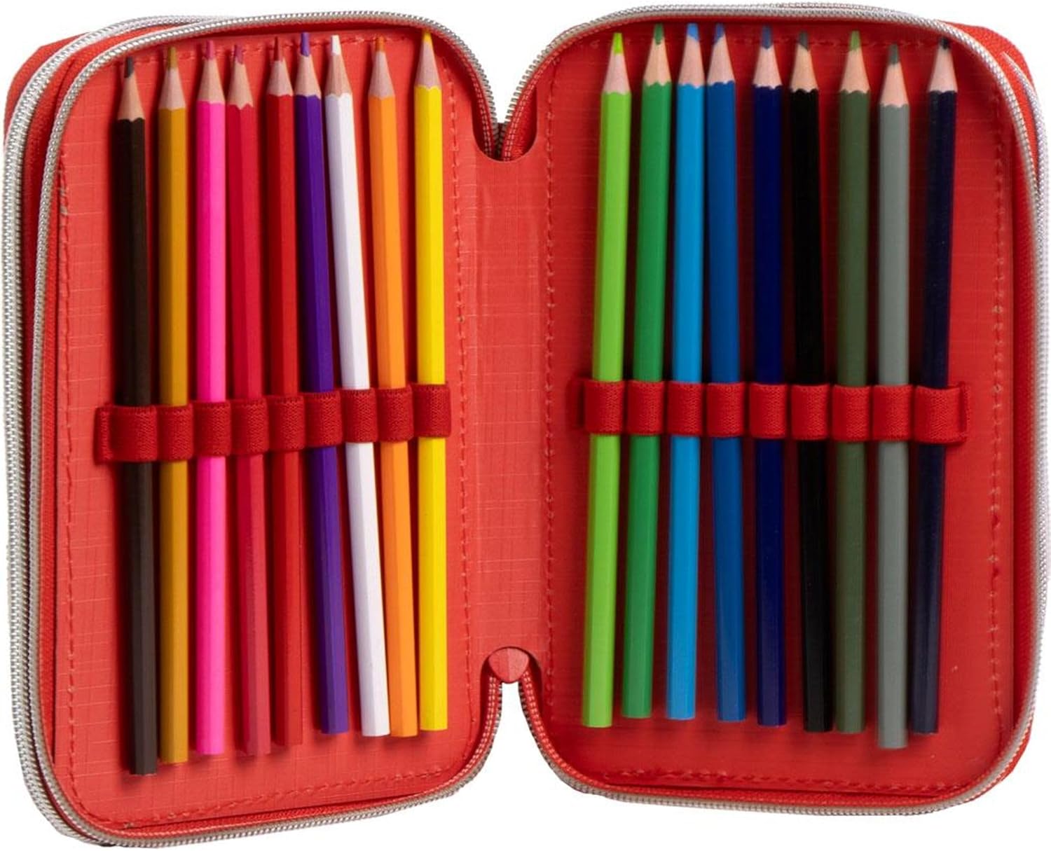 CERDÁ LIFE'S LITTLE MOMENTS Giotto Spiderman pennenetui met viltstiften, balpennen en potloden | drievoudig etui voor kinderen met Marvel-design, Spiderman, 12.5x6.5x19.5 cm, Gelicentieerd product